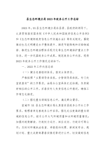 县生态环境分局20XX年政务公开工作总结