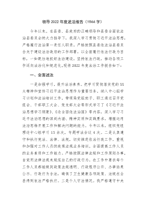 领导20XX年度述法报告