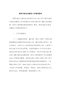 高校年度法治建设工作情况报告