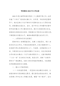 市供销社20XX年工作总结