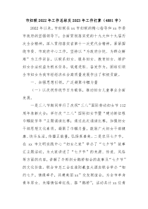 市妇联20XX年工作总结及20XX年工作打算
