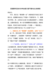 某县委书记在2025年全县三级干部大会上的讲话