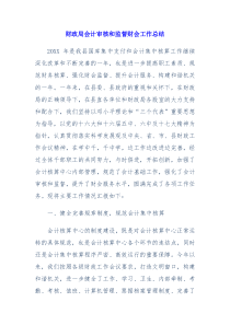 财政局会计审核和监督财会工作总结
