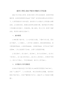 驻村工作队20XX年度乡村振兴工作总结
