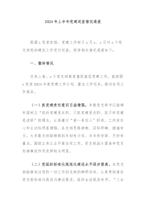 2024年上半年党建巡查情况通报