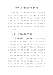 2024年上半年意识形态工作情况汇报