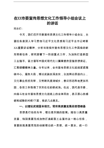 在2025年市委宣传思想文化工作领导小组会议上的讲话