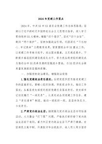 2024年党建工作要点