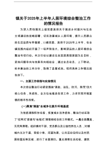镇关于2025年上半年人居环境综合整治工作的情况报告