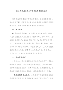 2024年区局支部上半年党员思想状况分析