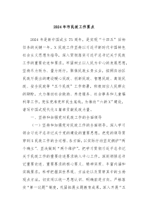 2024年市民政工作要点