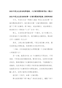 202X年民主生活会起草指南六方面问题具体写法最全