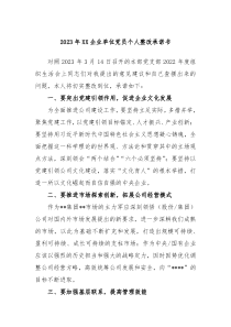 20XX年XX企业单位党员个人整改承诺书