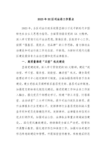 20XX年XX区司法局工作要点