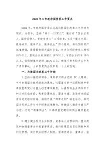 20XX年X市政府国资委工作要点