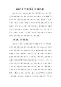 20XX年上半年工作综述乡村振兴局