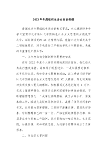20XX年专题组织生活会发言提纲