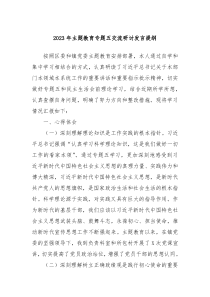 20XX年主题教育专题五交流研讨发言提纲