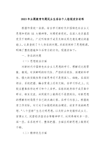 20XX年主题教育专题民主生活会个人检视发言材料