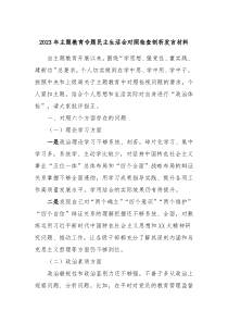 20XX年主题教育专题民主生活会对照检查剖析发言材料