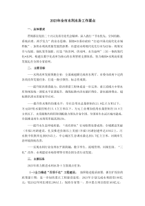 20XX年全市水利水务工作要点1