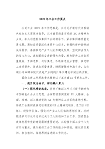 20XX年工会工作要点