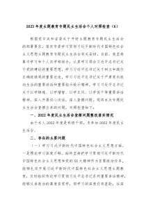 20XX年度主题教育专题民主生活会个人对照检查6