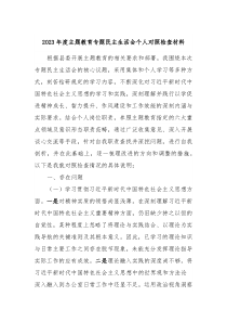 20XX年度主题教育专题民主生活会个人对照检查材料4