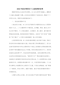 20XX年度分管局长个人检视剖析材料