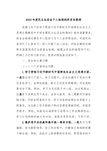20XX年度民主生活会个人检视剖析发言提纲