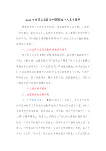 20XX年度民主生活会对照检查个人发言提纲