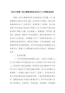 20XX年度第二批主题教育组织生活会个人对照检查材料