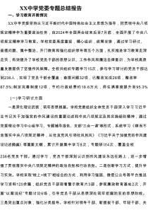 2025中学党委学习教育专题总结报告