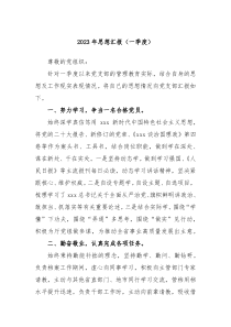 20XX年思想汇报一季度