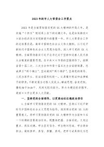 20XX年的市人大常委会工作要点