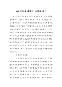 20XX年第二批主题教育个人对照检查材料