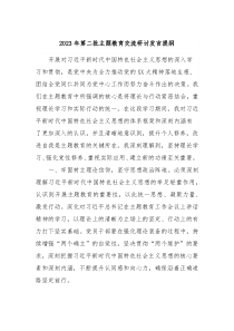 20XX年第二批主题教育交流研讨发言提纲13