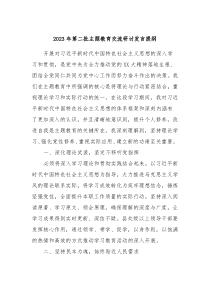 20XX年第二批主题教育交流研讨发言提纲14