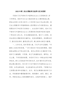 20XX年第二批主题教育交流研讨发言提纲7