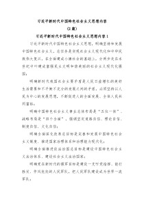 2篇习近平新时代中国特色社会主义思想内容
