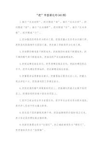 40例把字型排比句