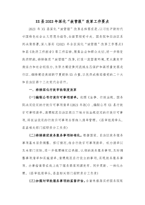 XX县20XX年深化放管服改革工作要点