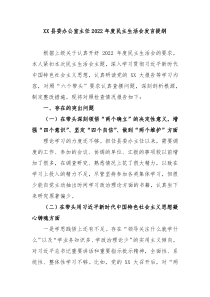 XX县委办公室主任20XX年度民主生活会发言提纲