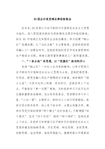 XX国企打造党建品牌经验做法