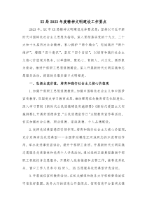 XX局20XX年度精神文明建设工作要点