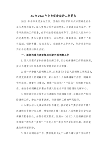 XX市20XX年全市促进法治工作要点
