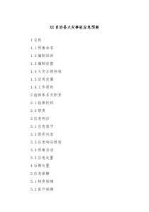 XX自治县火灾事故应急预案