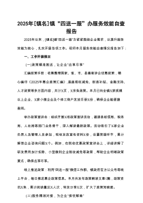 2025年xx镇“四送一服”办服务效能自查报告