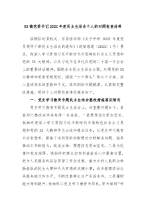 XX镇党委书记20XX年度民主生活会个人的对照检查材料