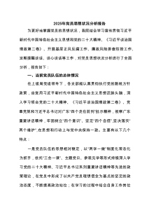 2025年党员思想状况分析报告6篇（精选版）